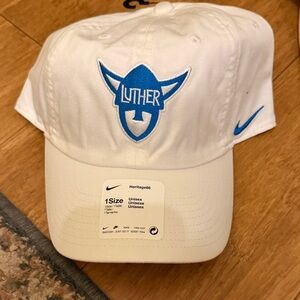 Nike White Baseball Cap Luther College NORSE New with Tags